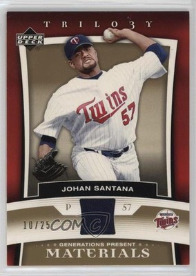 2005 Trilogy Generations Present Gold Materials 10/25 Johan Santana #PR-JS sh7