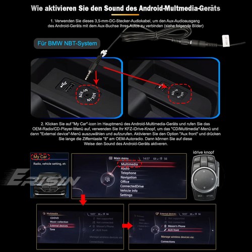Radio Coche Qualcomm 10,25" IPS Android 14 Navi CarPlay 64GB BMW SERIE 5 F10 F11 NBT - Imagen 23 de 24