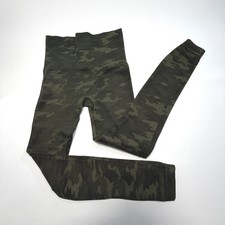 SPANX Green Camo High Rise Leggings Stretch Pull On Womens Small
