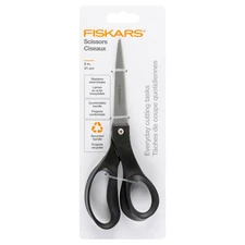 Fiskars Everyday Recycled Scissors: 8 in. / 1-pack (Black)