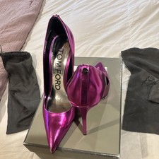 Tom Ford Fuchsia Calf Leather Pointed Toe Hee...