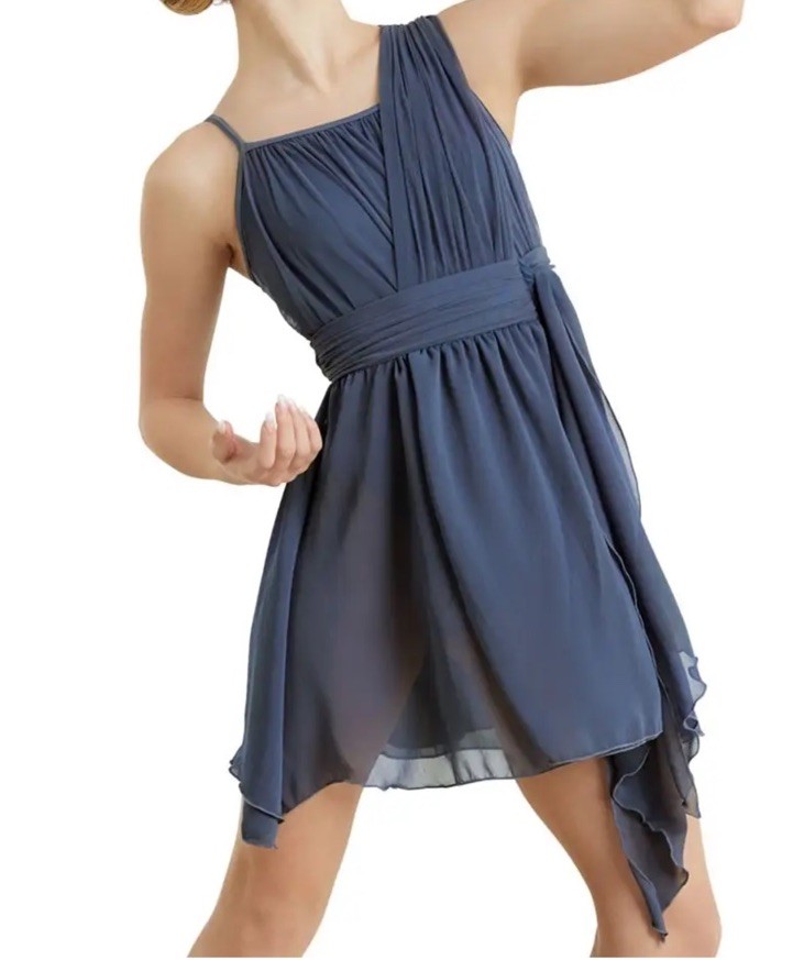 Balera Performance Draped Chiffon Asymmetrical Ly… - image 1