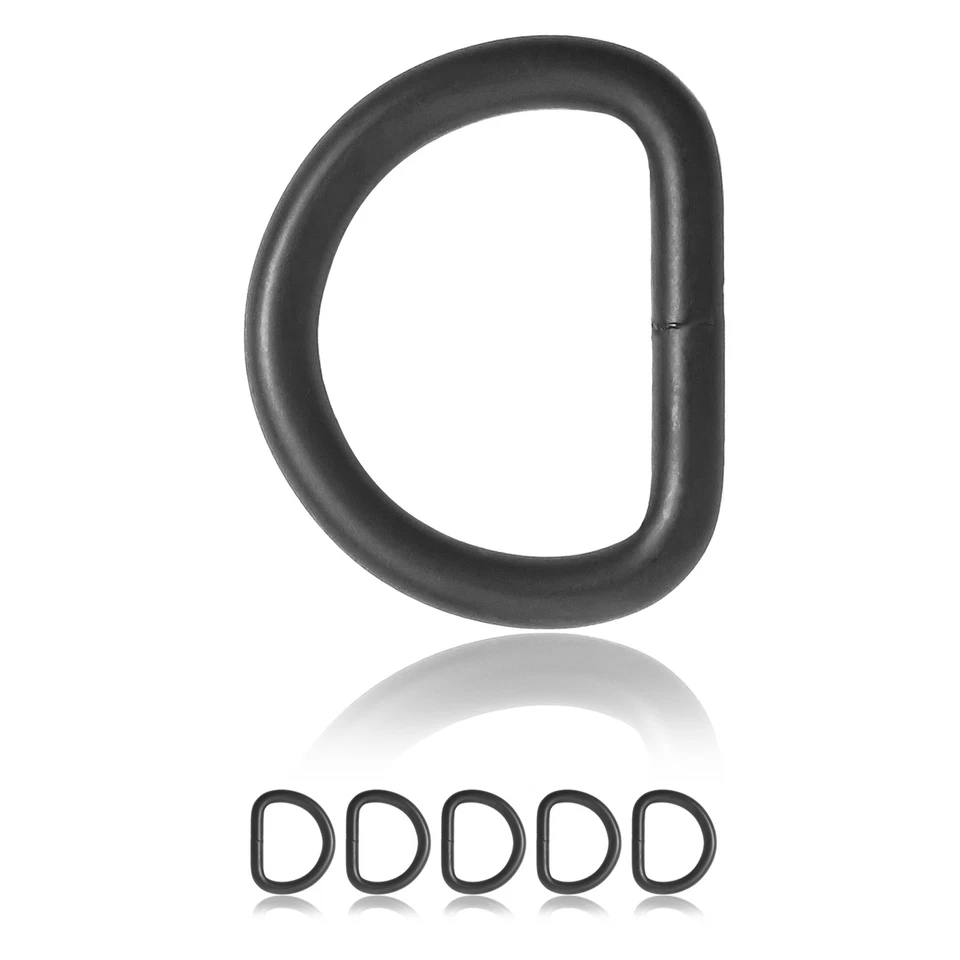 GANZOO 5er Set D Ring aus Edelstahl, 50mm x 41mm, Materialstärke 6mm, nichtrostend