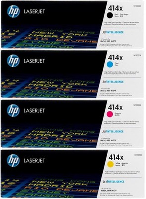 HP 414X 4PACK BLACK MAGENTA CYAN YELLOW BRAND NEW Laserjet PRO M454 M479 Genuine