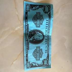 Harley Davidson American Biker buck Dollar Bills Vintage Rare