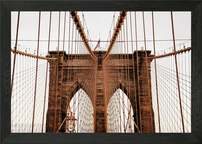 Brooklyn Bridge Gerahmtes Wandbild Poster Leinwanddruck Bild