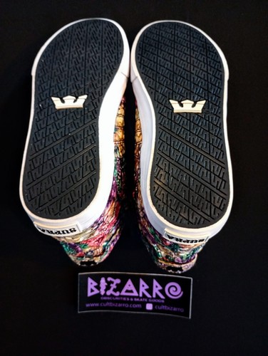🔥Rare SUPRA Skytop Womens Shoes Rainbow Floral Fantasy Prismatic CLEAN! sz 7.5 - Picture 10 of 11