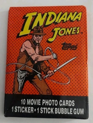 1984 Topps Indiana Jones Unopened Wax Pack Sealed  - Photo 1/2
