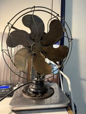 ANTIQUE EMERSON SIX BRASS BLADE FAN RARE MODEL 21666 3 SPEED-1914