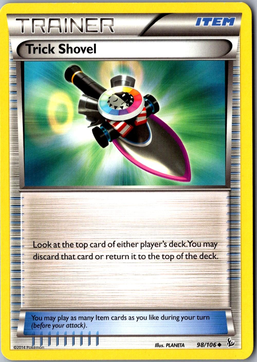 Trick Shovel 98/106 Uncommon Flashfire Lightly Played Pokemon Card TCG Single