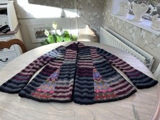 Vintage Forever Amano Cardigan size S/M Hand Knitted In Bolivia