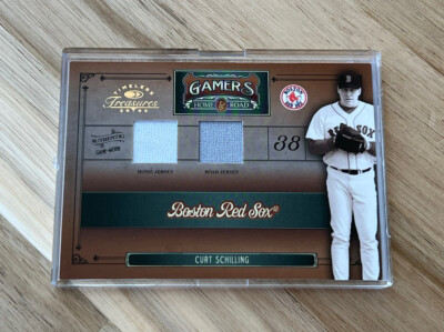 2005 Timeless Treasures Curt Schilling Home/Road Jersey Card 40/100