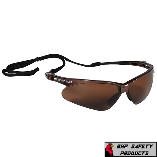 KLEENGUARD NEMESIS POLARIZED BROWN LENS SAFETY GLASSES SUNGLASSES 28637 1/PAIR - Picture 2 of 5