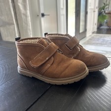 CAT JACK BOYS SHERLING BOOT BROWN FAUX SUEDE TODDLER SIZE 11 SLIP ON