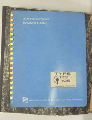 Tektronix INSTRUCTION MANUAL Bedienungsanleitung Type 122 125 original Englisch