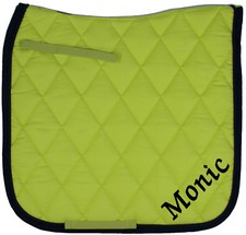 Schabracke Dressur - EVENT - individuell bestickt mit Pferdename, VB/WB, Citron