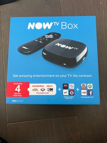 Now TV Box 4200SK Black Streaming Unit Remote Control Entertainment Pass Sky ITV