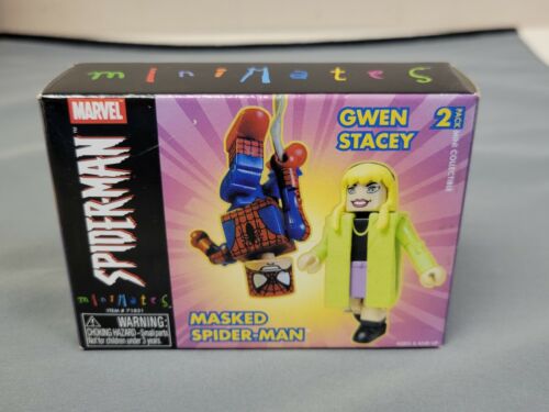 MARVEL UNIVERSE MINIMATES 2-Pack Figure Set ~Masked Spiderman & Gwen Stacy