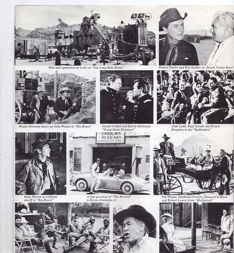 John Wayne In Cover Of 3 Panel "OLD TUCSON" Movie Studio. TV & Movie Stars - Picture 2 of 3