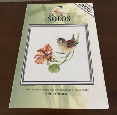 Valerie Pfeiffer Solos  Simply Wren  Chart Only  Vintage Heritage Stitchcraft