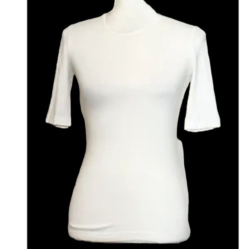 St. John Sport Women’s Top White Short Sleeve Pullover Size XP - Picture 1 of 14