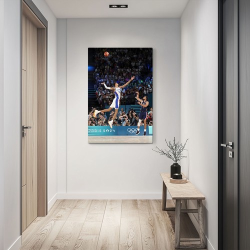 Arte de pared lienzo enmarcado impresión fotográfica deportiva de baloncesto de Stephen Curry de Estados Unidos - Imagen 5 de 9