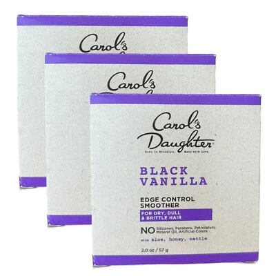 CAROL'S DAUGHTER Edge Control Smoothing Pomade for Adding Sleek Gloss to Dry & Dull Hair 57g X 3