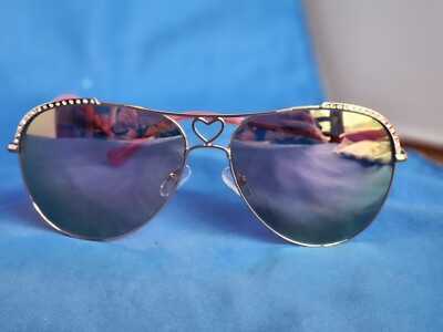 New Betsy Johnson Sunglasses Luv Ya Rose Gold Metal 59-14  display picture 1