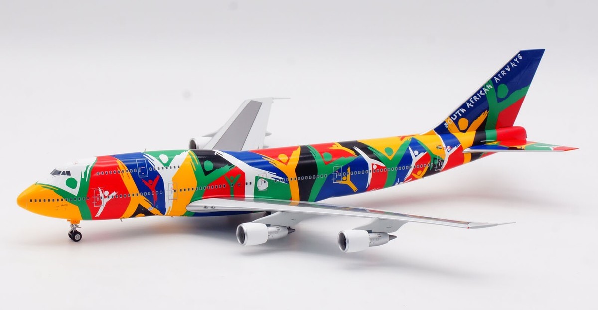 SQ Wings 1:200 南アフリカ航空 B747-300 ZS-SAJ SQ Wings 1:200 South African Airways Boeing B747-300 Diecast