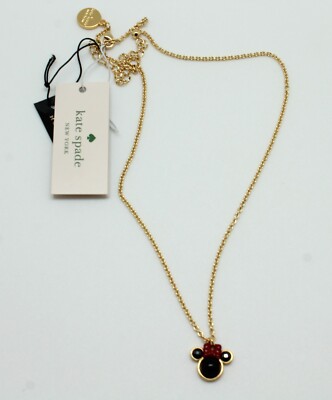 Kate Spade New York Disney X Minnie Pendant Necklace Black Multi