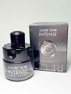 Azure Noir Intense Men's 3.4 Oz EDT Spray Long Lasting Perfume US SELLER