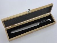 Brotmesser - Damaszener Stahl - Hammerschlag Design - Micarta Griff