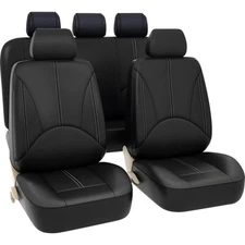 Leather Full Set Car Seat Cover Waterproof Cushion Universal for Sedan SUV Truck