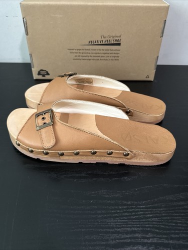 Scarpa Kalso Earth SERENITY misura 9,5 tacco negativo sandalo donna pelle cognac - Foto 6 di 11