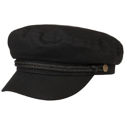 #ad Brixton Unisex Fiddler Cap Black Large Fisherman Hat Size 7.5 $29.99