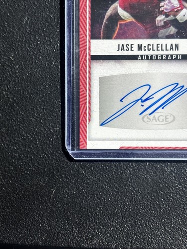 Jase McClellan 2024 SAGE Artistry Red AUTO Autograph RC #ART-JM3 SP Ala Atl - Picture 6 of 10