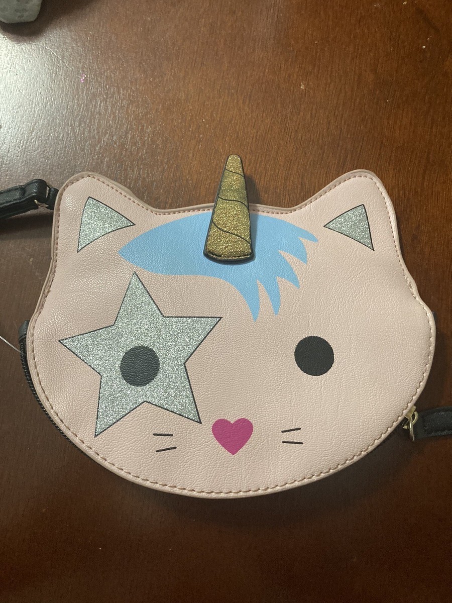 Luv Betsey Johnson Coin purse Wristlet Cat Unicorn Star 