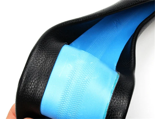 Carbon Fiber Car Steering Wheel Cover Genuine Leather 15''/38cm for Mazda Black - Bild 6 von 7