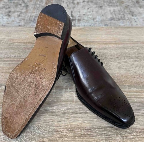 MEZLAN CUSTOM BURGUNDY OXFORDS / SHOES MEN SZ 9 MED - Foto 6 di 8