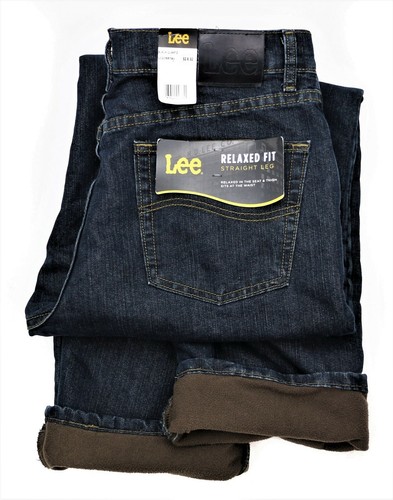 Neuf jeans Lee coupe détendue doublée de polaire jambes droites tailles hommes quartz noir  - Photo 1/12