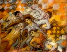 ORIGINAL QUALITY VINTAGE ART CUBISM SURREALISM MEN BOYS MCM DADISM COLORS