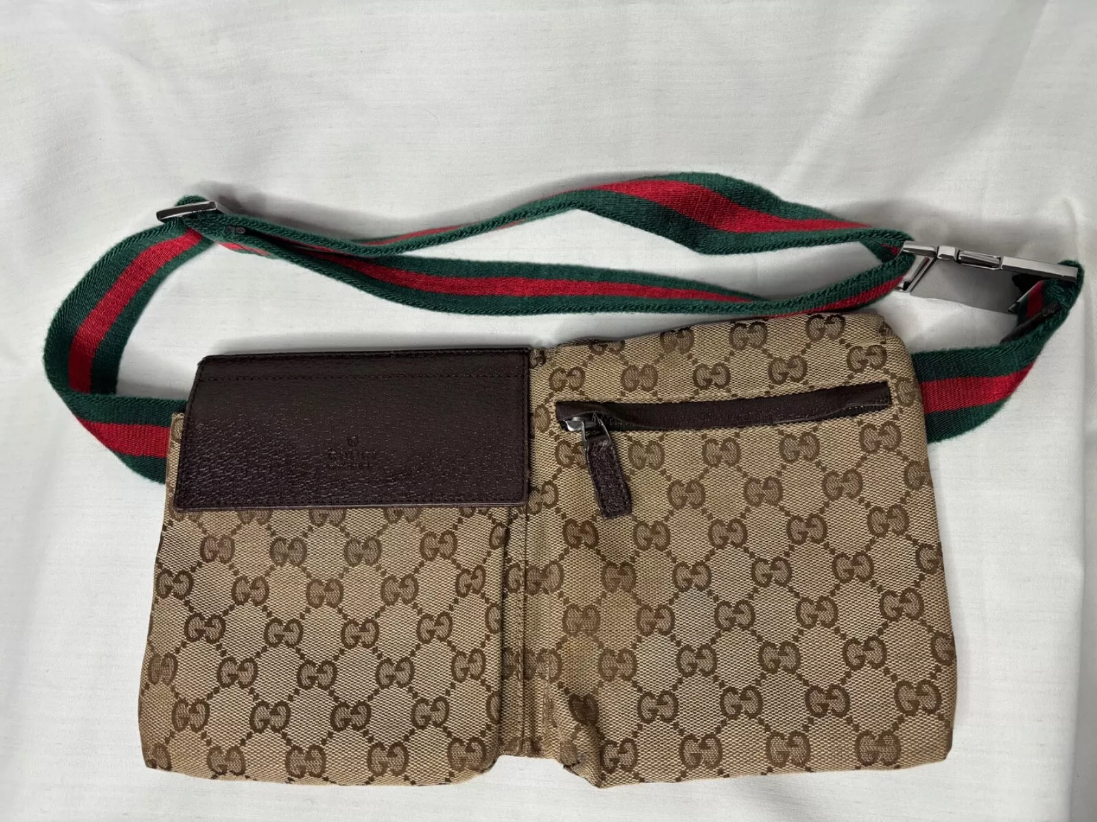 GUCCI GG sac à fesses/pochette taille/sac à bandoulière bandoulière marron