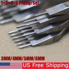 Leather Craft Pricking Iron Diamond Stitching Chisel Hole Punch Tool 3/4/5/6mm