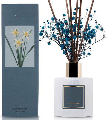 Premium Reed Diffuser Set with Preserved Baby's Breath & Cotton Stick Cashmere