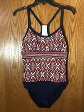 JANTZEN One Piece Swimsuit Tummy Control, Medium Hot Magma New w Tag