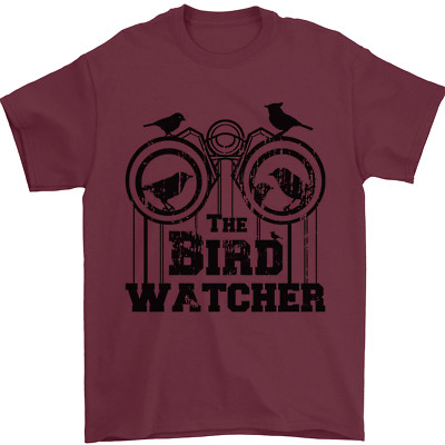 Der Vogel Wächter Beobachten Lustig Herren T-Shirt 100% Baumwolle
