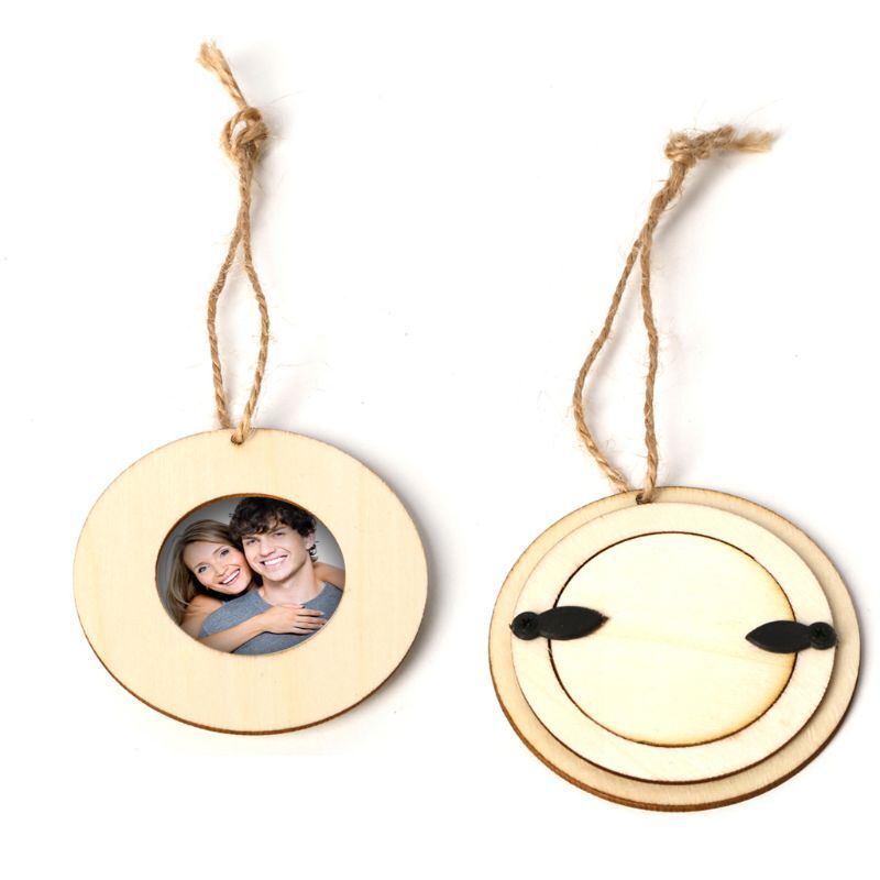 10pcs/set Wooden Round Photo Frame Hanging DIY Handmade With Ropes eBay