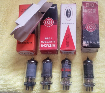 3 Matched x 12BA6 + 1 x 12BE6 NOS Hitachi Raytheon Vacuum Tube