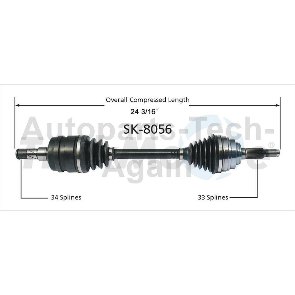 2 ejes delanteros Trakmotive CV para Chevrolet Optra 2004-2006 Foto 2 de 3