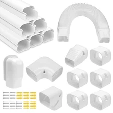 Cenipar 3" W 11Ft Mini Split Line Set Cover Weather-Resistant, Durable Protec...